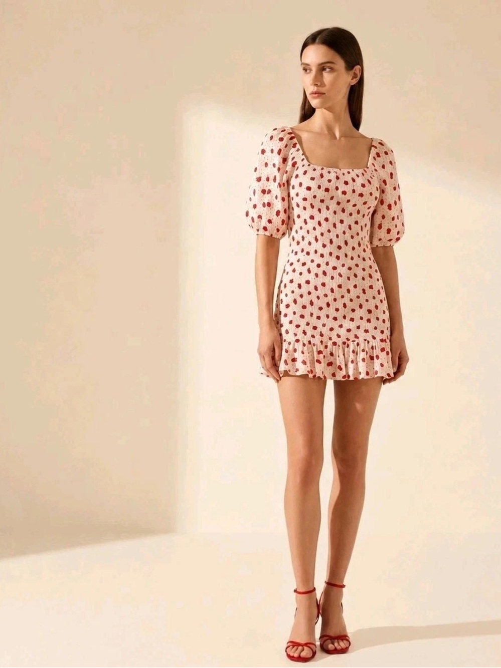 Jessica Simpson Smocked Strawberry Mini Dress NWOT